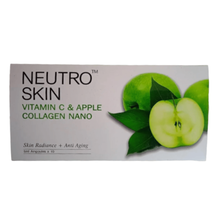 Neutro skin vitamin C and Apple Collagen Nano150000mg, 10x5ml